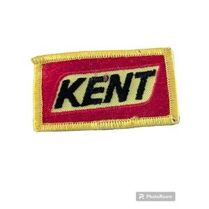 Vintage Kent Feed Seed Yellow Red Patch Farming Advertising Badge Embroidered
